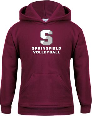 Springfield College Youth Fleece Hoodie Volleyball - ONLINE ONLY