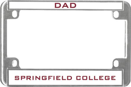 Springfield College Metal Motorcycle License Plate Frame in Dad - ONLINE ONLY